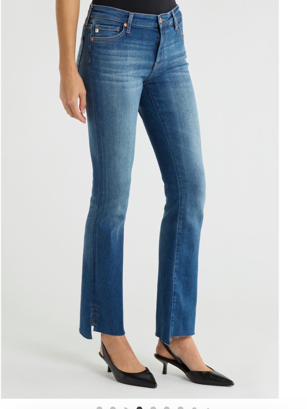 AG Angel Low Rise Step Hem Bootcut Jeans